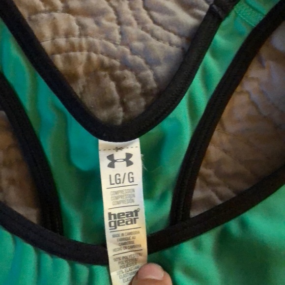 UA green sports bra size L - Picture 2 of 3